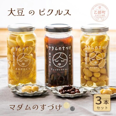 甘さ絶妙 液までおいしいさわやかピクルス!【マダムのすづけ3種:各1本3本セット】