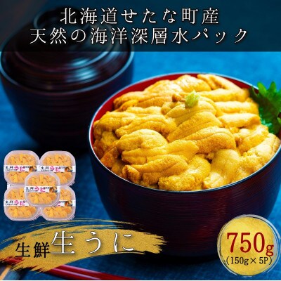 【2025年6月下旬から順次発送】【北海道せたな町産】生鮮生うに(150g×5パック)