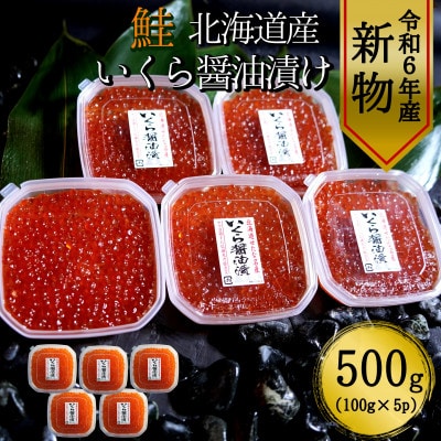 【令和6年度 新物】　北海道産鮭いくら醤油漬け100g×5パック　合計500g