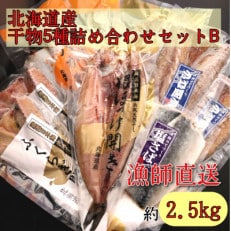 北海道産 干物5種詰め合わせセットB (ほっけ・カレイ・さば・ふくらぎ・塩さばフィレ)