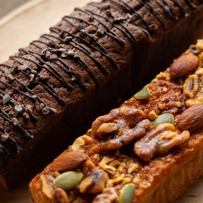 濃厚な2つのパウンドケーキ(ショコラ・ナッツ)