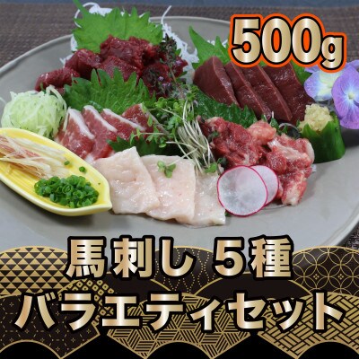 馬刺し5種バラエティーセット500g(大津町)