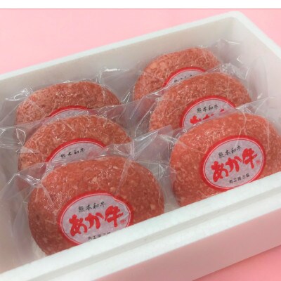 あか牛100%ハンバーグセット(あか牛ハンバーグ120g×6個 あか牛のたれ200ml)(大津町)