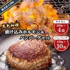 黒毛和種漬け込みホルモン200g×4個・ハンバーグ10個(計14袋)《熊本県大津町》