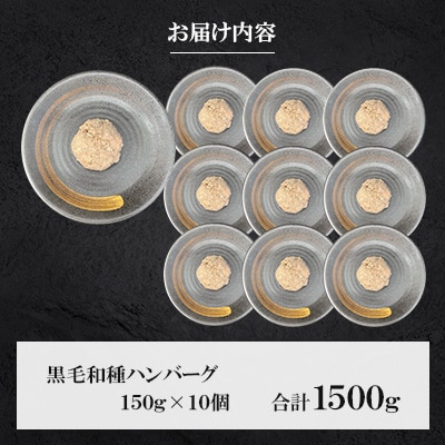 黒毛和種ハンバーグ150g×10個 ブランド牛【有限会社トップルーフ】《熊本県大津町》