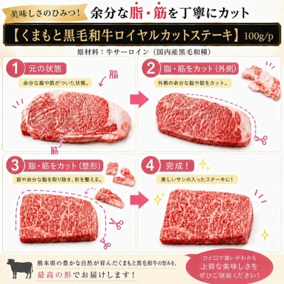 【A4～A5】くまもと黒毛和牛サーロインロイヤルカットステーキ 100g