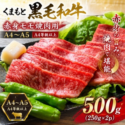 【A4～A5】くまもと黒毛和牛赤身モモ焼肉用 500g(250g×2p)
