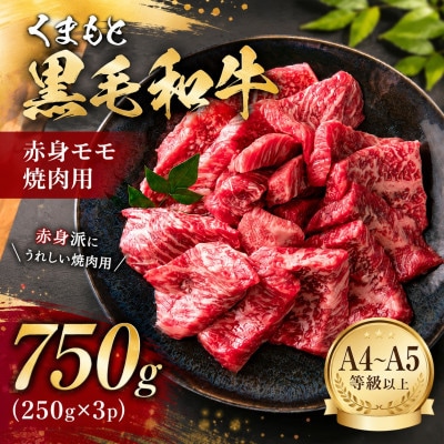 【A4～A5】くまもと黒毛和牛赤身モモ焼肉用 750g(250g×3p)