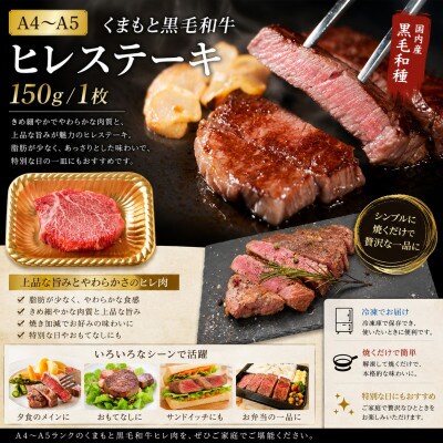 【A4～A5】くまもと黒毛和牛ヒレステーキ 150g