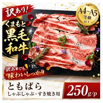 訳あり!【A4～A5】くまもと黒毛和牛ともばらしゃぶしゃぶすき焼き用 250g