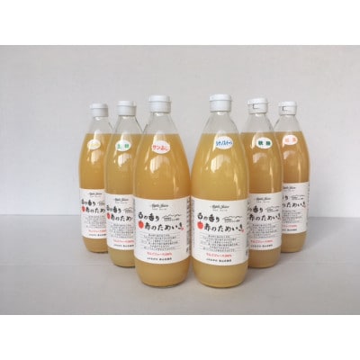 りんごジュース　1000ml×6本　(6種類)　信州高山産