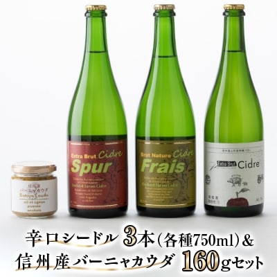 辛口シードル3本セット&信州産バーニャカウダ