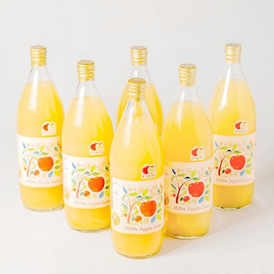 信州産りんごジュース(サンふじ すりおろし)1,000ml×6本