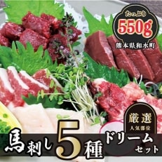 550g ドリームセット 馬刺し5種(和水町)