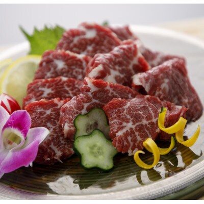 【毎月定期便】霜降り馬刺しスライス200g(和水町)全3回