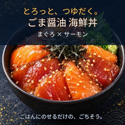 ごま醤油 海鮮丼 まぐろ&サーモン 約1.5kg(和水町)