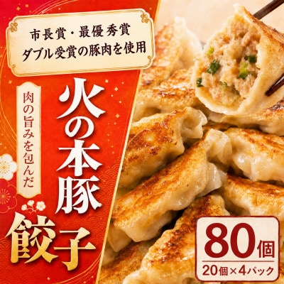 「火の本豚」餃子　20個入り×4パック(和水町)
