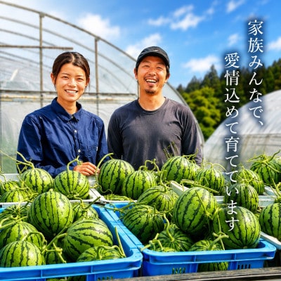【先行予約】農家厳選!旬の朝どれ 熊本県和水町産 小玉すいか1玉(約2kg)(和水町)
