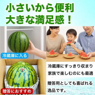 小玉すいか 2玉 3Lサイズ 約3kg以上(和水町)
