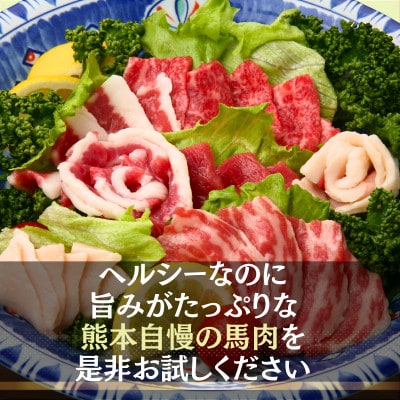 本場熊本の鮮馬刺し 国産馬肉 熊本肥育 赤身 馬刺 醤油付き 小分け 真空パック 100g(和水町)