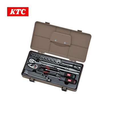KTC 9.5sq.工具セット(片開きプラハードケースタイプ)[22点][SK3220P]