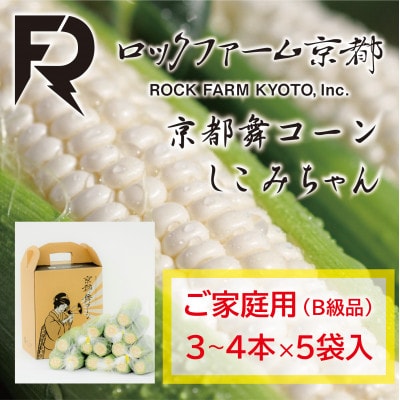 【ロックファーム京都】しこみちゃん 京都舞コーンのB級品(ホワイトコーン)　白いトウモロコシ