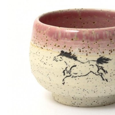 大堀相馬焼 松永窯 砂鉄ぐい呑み(ピンク)