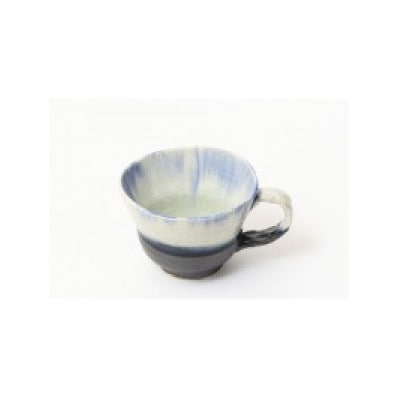 大堀相馬焼 松永窯 広口コーヒーカップ(コバルトブルー)