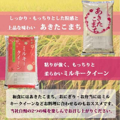 食べ比べセット!【令和5年産】あきたこまち&ミルキークイーン　1等米!5kg×2袋