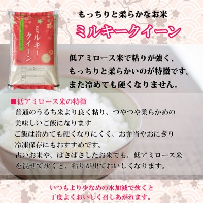 【毎月定期便】ミルキークイーン 精米5kg×4か月計20kg全4回