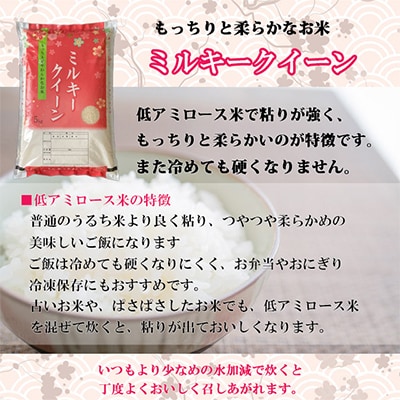 【毎月定期便】ミルキークイーン 精米5kg×4か月計20kg全4回