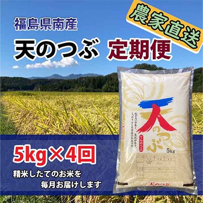 2023年5月発送開始『定期便』【米定期便】天のつぶ5kg×4ヵ月 計20kg 全4回