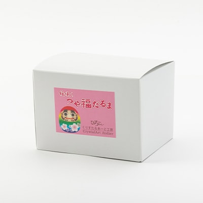 桜咲く つや福だるま　祈祷済　パステルピンク　(中サイズ)