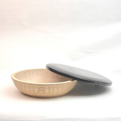 ちらし寿司の器浅30cm蓋付(黒)