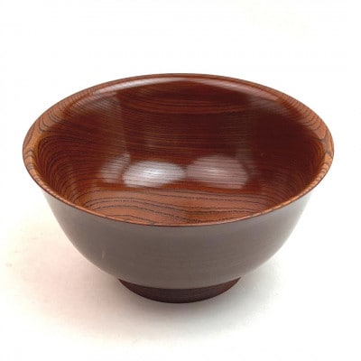 木のラーメンどんぶり　欅　漆塗り