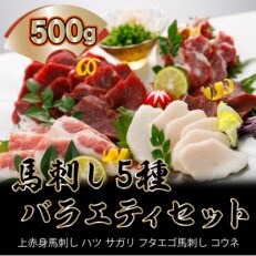 馬刺し5種バラエティーセット500g(長洲町)