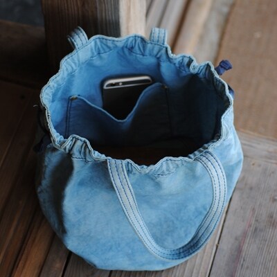 kinchaku tote 本藍染め