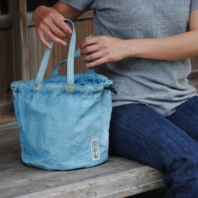 kinchaku tote 本藍染め