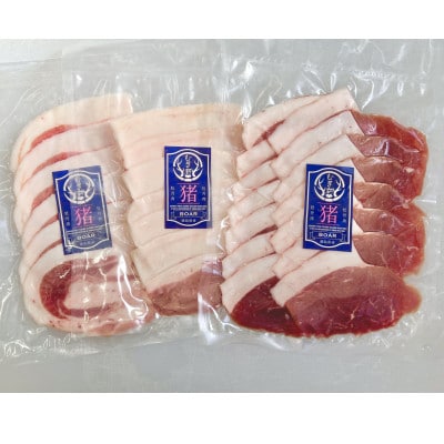 むぎ彩ジビエ　猪肉スライス鍋用　600g　小分け　ジビエ　徳島県牟岐町