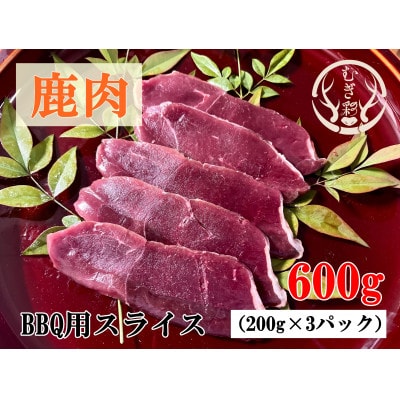 むぎ彩ジビエ　鹿肉焼肉用スライス　600g　小分け　ジビエ　徳島県牟岐町