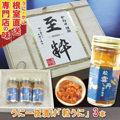 うに一夜漬け 粒うに 60g 3本 C お礼品詳細 ふるさと納税なら さとふる