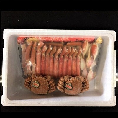 毛がに2尾とずわいがにカット脚(棒肉・肩肉・爪肉) C-01008