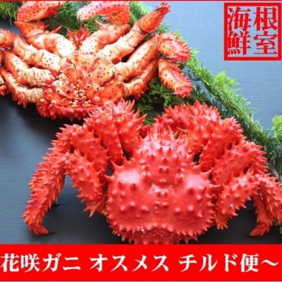 【北海道根室産】花咲ガニオスメス各1尾(チルド便) A-57019