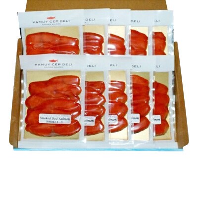 天然紅鮭のスモークサーモンセット60g×10P C-42047