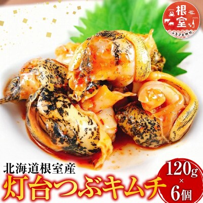 【北海道根室産】灯台つぶキムチ120g×6個 A-09025