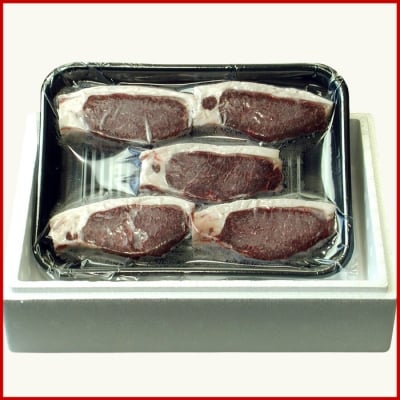 【北海道根室産】エゾ鹿(ロース)ステーキ用100g前後×5枚 A-07023