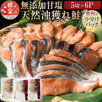 沖獲れ鮭5切×6P(計30切、約1.5kg) A-11009
