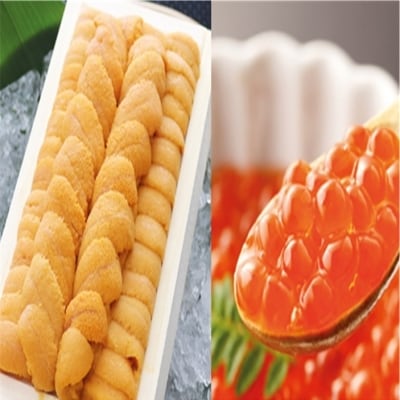 エゾバフンウニ140g×1折、いくら醤油漬150g×1P[11月下旬以降発送]  D-53027