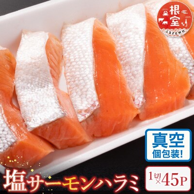 塩サーモンハラミ1切(約40g)×45P B-09063