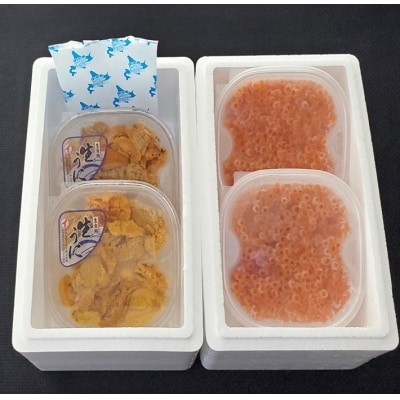 エゾバフンウニ塩水2P、いくら2P E-71018